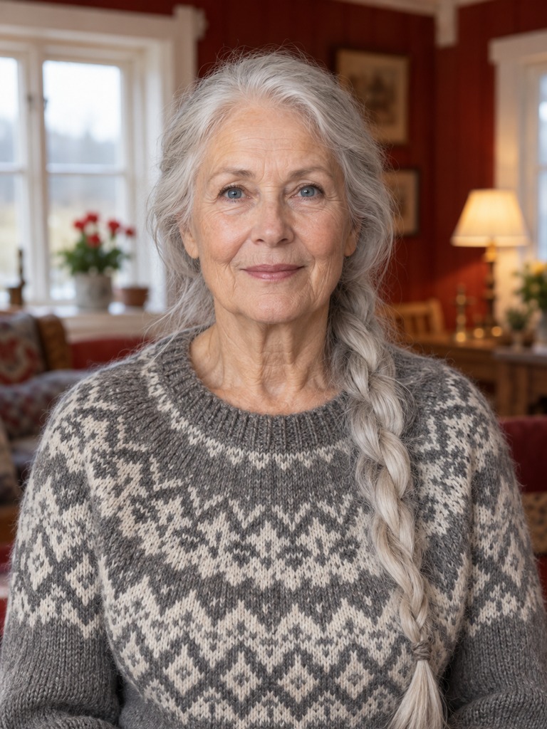 Portrait of Mormor Signe, AI character